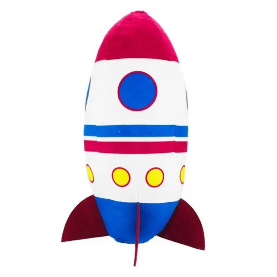 Foguete Vermelho Branco Azul 31cm - Pelúcia