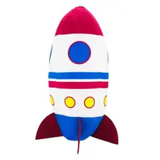 Foguete Vermelho Branco Azul 31cm - Pelúcia