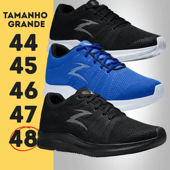 Tênis Masculino Tamanho Grande 44 ao 48 Leveza e Performance em Cada Passo do Dia