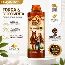 Shampoo para Cavalo 700ml Good Horse Vitamina A | Crina e Pelos | Fortalecimento, Brilho e Crescimento | Uso Veterinário
