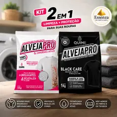 Kit AlvejaPro Completo PERCARBONATO Oxigênio Ativo + Black Care - Limpeza e Proteção para Todas as Roupas