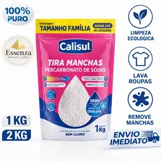 Percarbonato de sódio TIRA MANCHAS de Roupas Branca e Coloridas e  Limpeza geral  - 100% PURO -  OXIGÊNIO ATIVO CALISUL