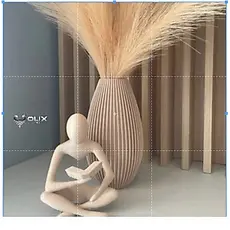 Kit Decorativo Escultura Leitor + Vaso Moderno Sala Quarto Presente Criativo Minimalista
