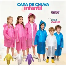 Capa de Chuva Reutilizável EVA | Impermeável para Adultos e Crianças