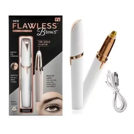 Depilador Elétrico Facial Portátil USB Recarregável – Sobrancelha, Buço, Nariz e Orelha