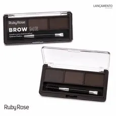 Paleta Brow Me Ruby Rose Com Pincel Para Sombra Sobrancelhas Cream Powder Lançamento