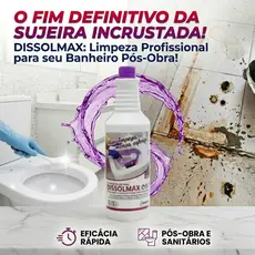 Dissolmax Detergente Roxinho Limpa Vaso Sanitario Encardido e Piso Limpador Renova Banheiro 1L