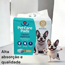 Tapete higiênico Pet Care Pads Neutro 90x60cm 50 unidades