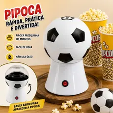 Pipoqueira Elétrica Bola de Futebol 1200W 110V ou 220V Pipoca Sem Óleo para Cinema em Casa e Família