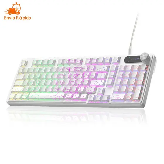 Teclado Gamer Semimecânico Silencioso com RGB Ideal para Jogos e Escritório
