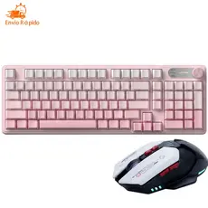 Conjunto de mouse de teclado de membrana RGB com fio USB jogo de escritório adequado para computador/notebook