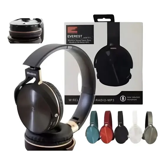 Fone de Ouvido Bluetooth Sem Fio jb Everest 950BT Wireless Radio FM Mp3 Cartão Memória-LC