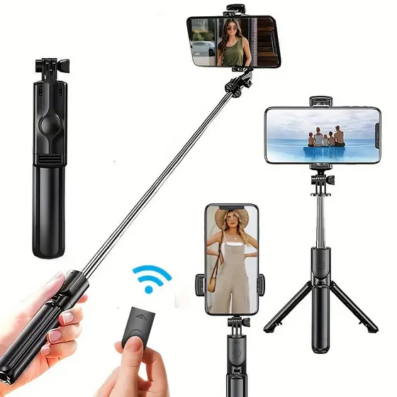 Bastão Pau de Selfie Retrátil Bluetooth suport tripé para celular com controle