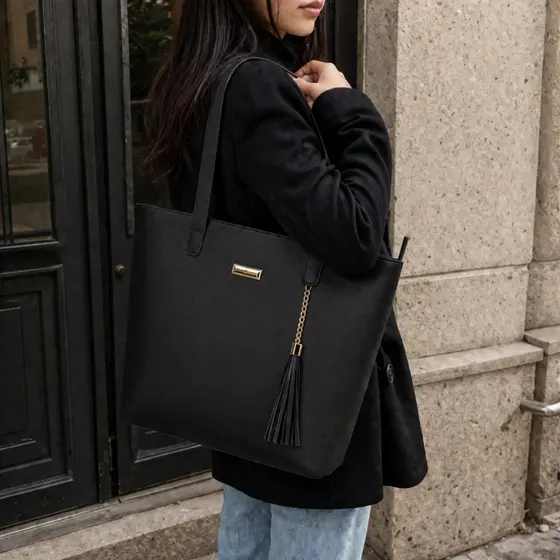 Bolsa Feminina De Ombro Grande Para Faculdade Escola e Dia a Dia Estilo Tote