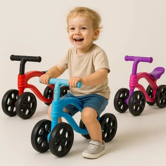 Triciclo Infantil Passeio Andador Motinha Bebê Crianças Plástico Reforçado Pedal Empurrador Segurança