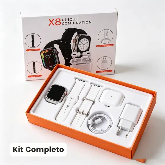 2026 Novo Relógio Inteligente X8 Tela Grande De 2.2 Polegadas 7 Em 1 Smartwatch Multifuncional Compatível Com iOS Androi