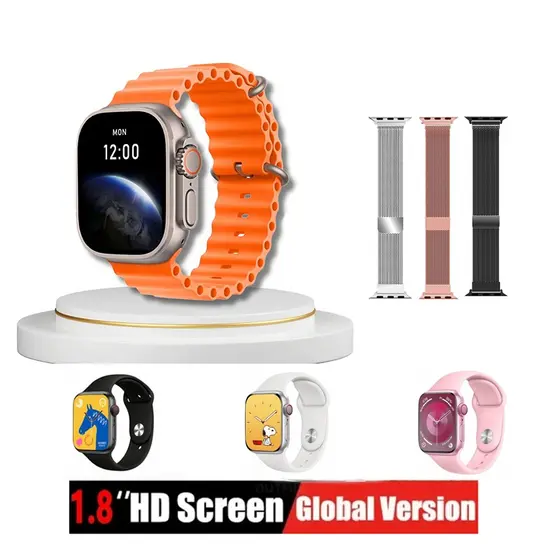 Smartwatch Relógio Inteligente Tela Infinita Duas Alças Monitor de Batimentos Cardíacos Sono Contador de Passos