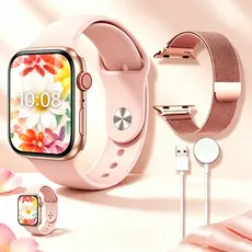 Smartwatch Feminino Relógio Inteligente 45mm Tela Sempre Ativa Chamada Bluetooth Monitor Cardíaco Sono Android iOS