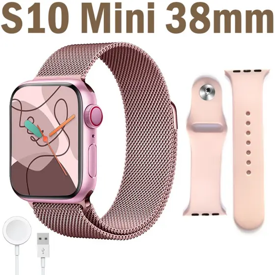 2026 S10 mini 38mm Mais Recente Smartwatch Relógio Inteligente Série IWO 10 , Lembrete De Mensagem , Personalizar Papel
