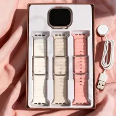 kit 3 Em 1 Relógio Inteligente AMOLCD Digital Feminino Smartwatch Calculadora , 2.02 " HD Masculino Chamada Bluetooth