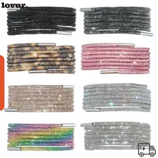LOVUR 1PC Cadarços De Sapato Acessórios De Cordão De Luxo Cordas Brilhantes