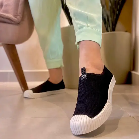 Tenis Meia Casual Confortavel  slip on calce facil