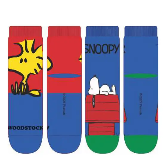 Kit 2 Pares Meia Soquete Infantil Snoopy Criança Divertida Escolar