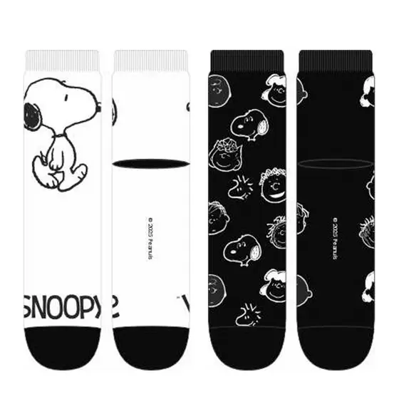 Kit 2 pares Meia Soquete Adulto Snoopy Divertida Algodão Personagem