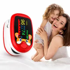 Oxímetro de Pulso Infantil Portátil Medidor de Saturação de Oxigênio com Tela TFT e Aviso de Bateria