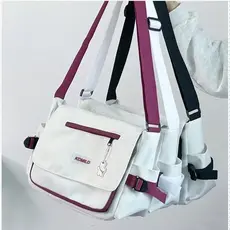 Bolsa Carteiro Vintage Japonesa Versátil de Grande Capacidade para Estudantes, Uso Feminino com Alça de Ombro Única