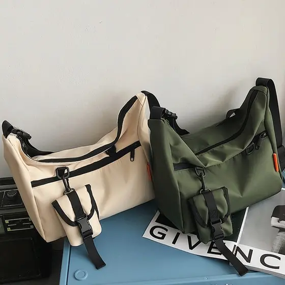 Bolsa Tiracolo Unissex Estilo Japonês Workwear – Grande Capacidade e Funcional