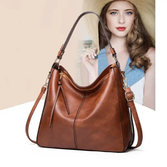 Bolsa Feminina de Ombro e Transversal em Couro PU Estilo Fashion e Moderno