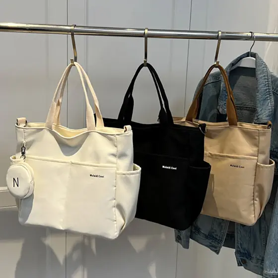 Bolsa Tiracolo Escolar Impermeável em Tecido Oxford – Grande Capacidade para Universidade, Trabalho e Uso Diário