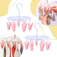 Mini Varal 16 Prendedores Pregadores Meias Roupas Íntimas 17cm Casa Apartamento