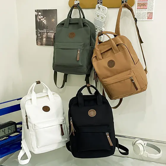 Mochila Unissex Escolar Universitária De Viagem Moda Casual Bolsa De Lona Com Vários Bolsos De Grande Capacidade