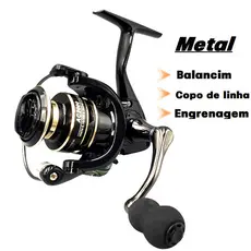 Acessório De Pesca Molinete Modelo AC2000-7000 De Alumínio Drag Máximo De 12 Kg Ideal Para Amantes Da Pesca