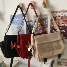 Bolsa De Ombro  Nylon Impermeável Unissex Bolsa De Corpo Cruzado Bolsa Mensageiro De Grande Capacidade De Estudante