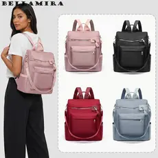Mochila Antifurto Feminina Bolsa Nylon Impermeável 2 Ajustável Alças, Adequado Para Ir Ao Trabalho E À Escola