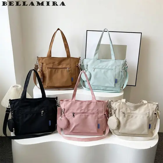 Bolsa Tiracolo Oxford À Prova D'Água Grande Capacidade Para Sacolas Transversal Bolsa De Estudante Inclui porta-moedas