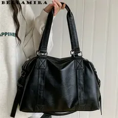 Bolsa Feminina De Grande Capacidade PU Couro Repelente De Água Bolsa De Ombro Multifuncional Bolsa De Viagem De Mão