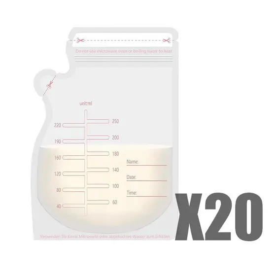 Sacos Para Armazenamento de Leite Materno Kit com 20