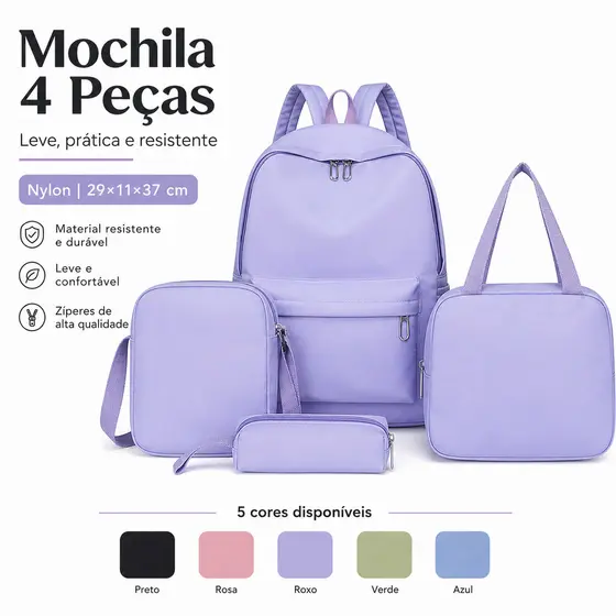 Mochila Escolar Bolsa é Linda Moda Simples de Grande Capacidade Unissex