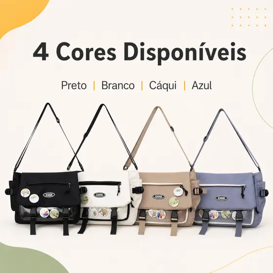 Bolsa Tiracolo Grande De Ombro Transversal De Tecido Para Viagem