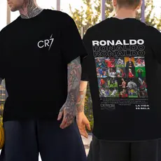 [Camiseta Vintage Masculina Algodão]HYP Camiseta Basica Camiseta Cristiano Ronaldo Cr7 Robozão Personalizada Unissex