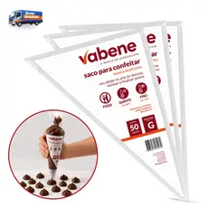 Kit 50/100 Saco de Confeitar Tamanho P/M/G para Confeitaria Profissional Bolo Sobremesa