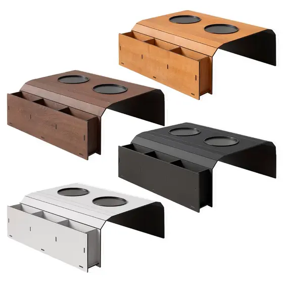 Bandejas De Sofá Kit Unidades Porta Controle + Porta Copos Decoração Sala