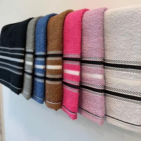 Kit 10 Toalha De Rosto 40x70cm Algodão Premium Felpuda E Bordada Para Lavabo