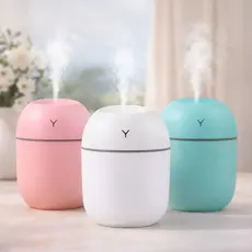 Difusor De Aromaterapia Ultrassônico Umidificador De Ar Purificador Led egg 220ml Casa Escritório Escola ACHEI GLAM