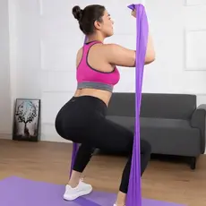 Kit 2 Faixas Elásticas Fitness para Yoga Pilates Treino Funcional Academia em Casa