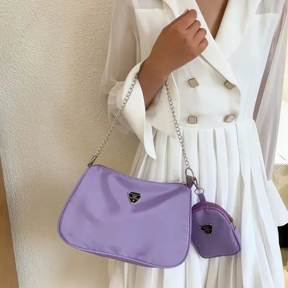 Bolsa Transversal Moderna de Nylon Leve com Alça Prática para Uso Diário ACHEI GLAM